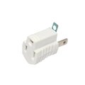 Eaton Wiring Devices Outlet Adapter with Grounding Lug, 2 Pole, 15 A, 125 V, 1 Outlet, NEMA NEMA 115R 419W